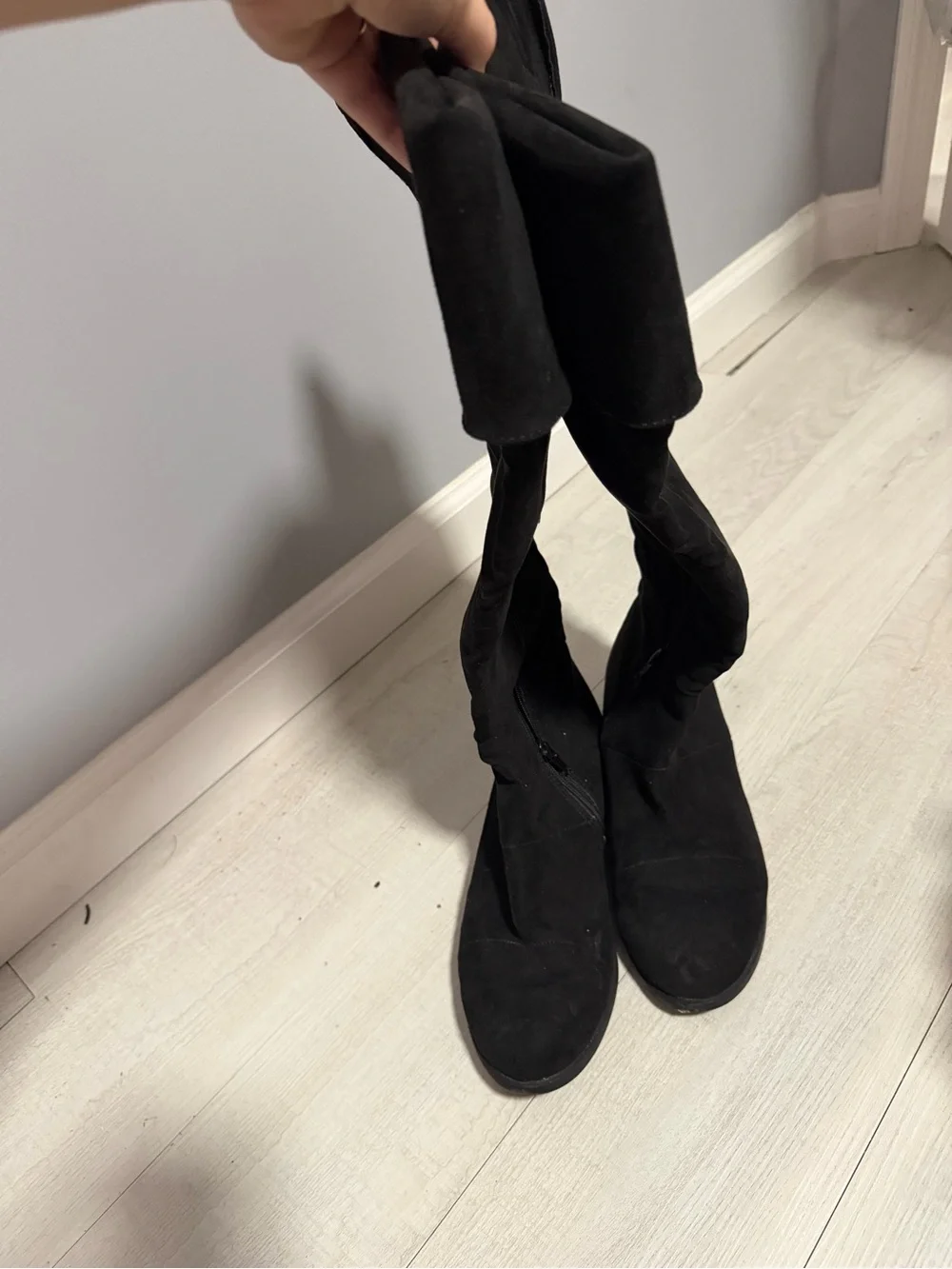 Black Over Knee Boots Sz 10